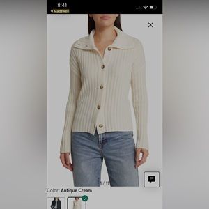 Madewell Over-size Collar Cardigan Sweater